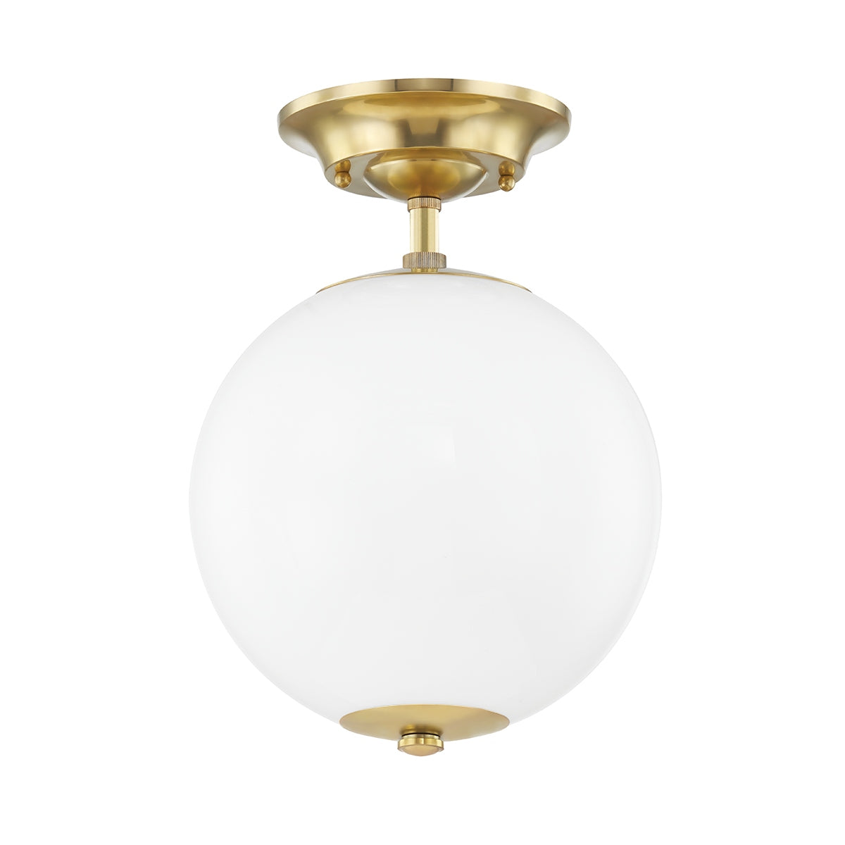 Hudson Valley Canada - MDS703-AGB - One Light Semi Flush Mount - Sphere No.1 - Aged Brass