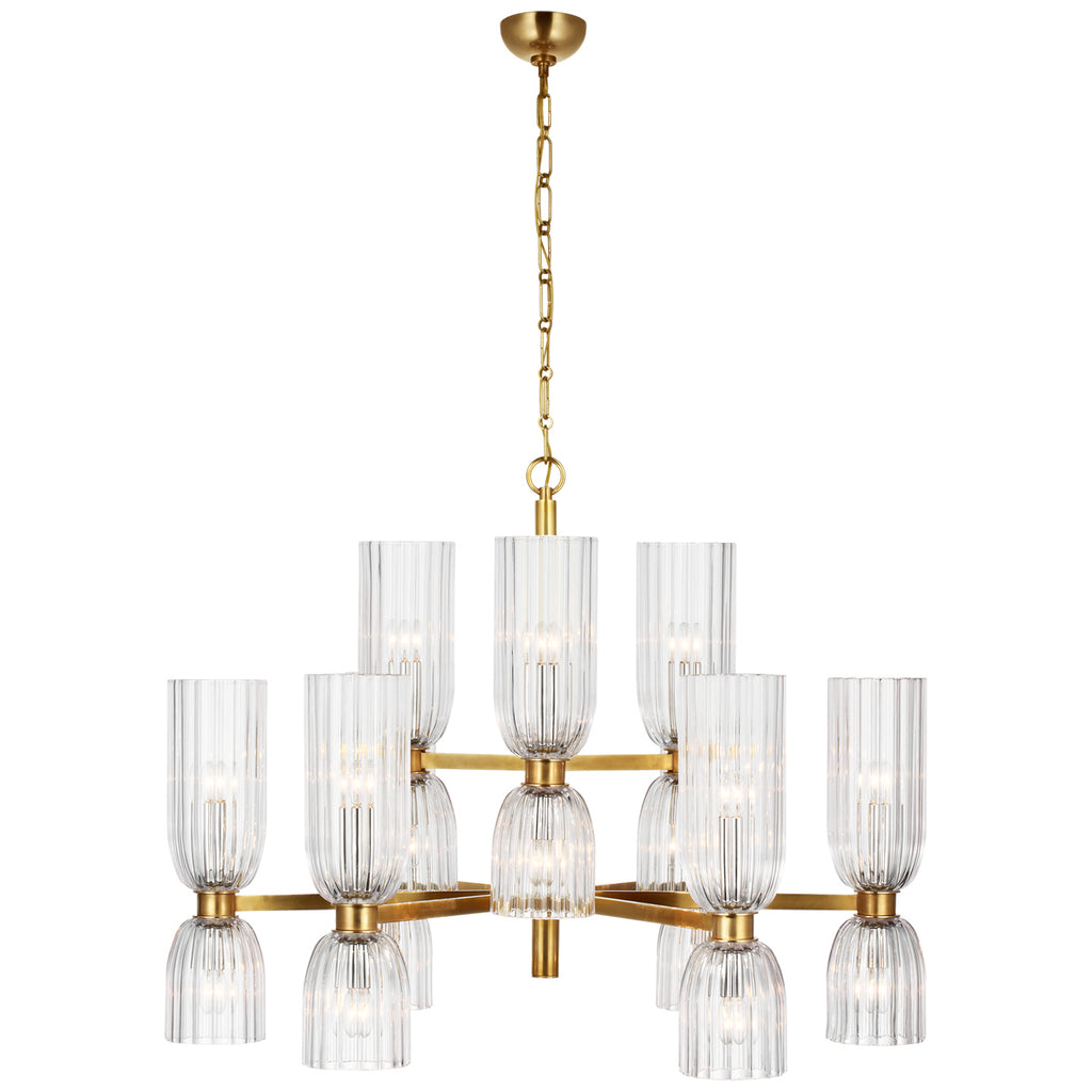Visual Comfort Signature Canada - ARN 5500HAB-CG - LED Chandelier - Asalea - Hand-Rubbed Antique Brass