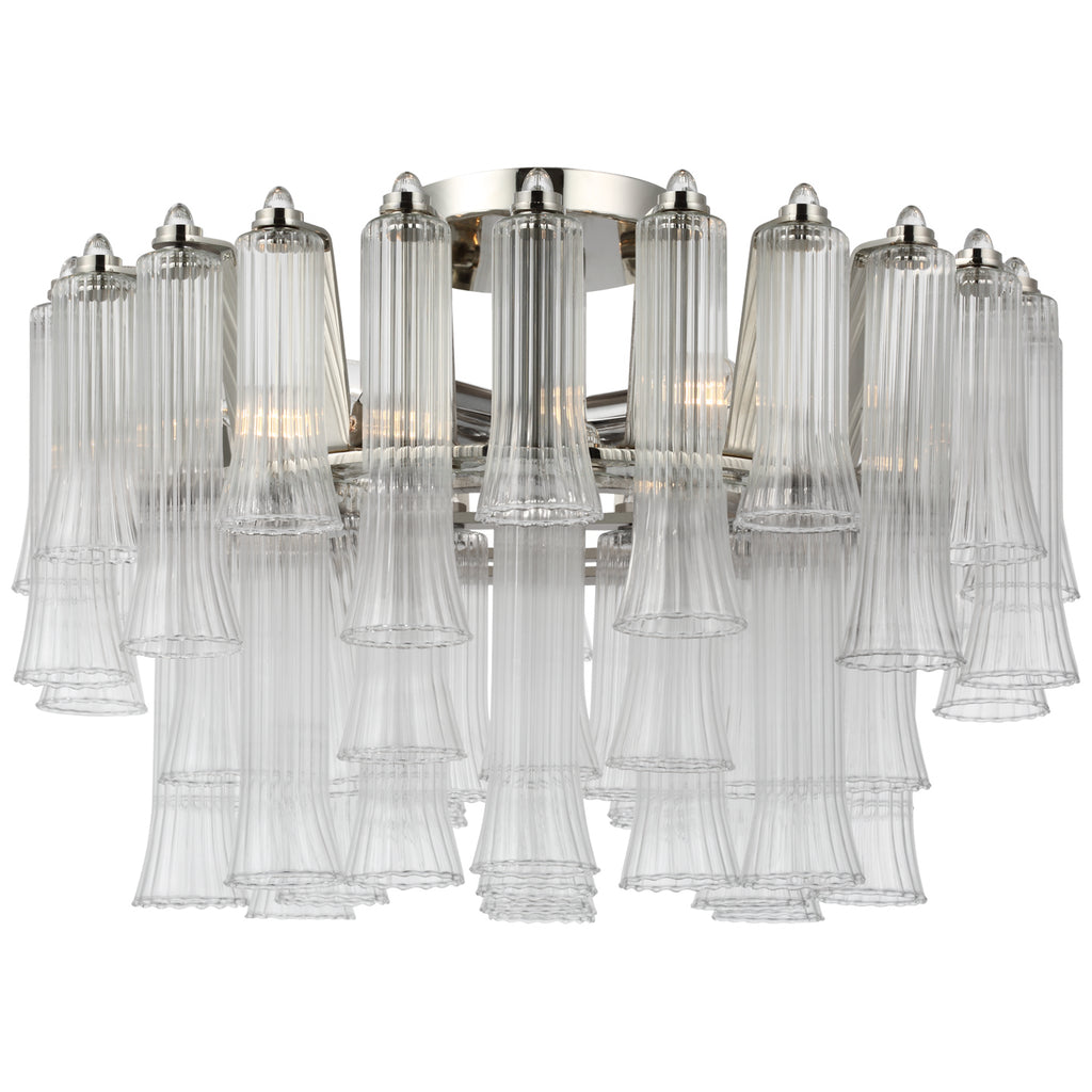 Visual Comfort Signature Canada - JN 4250PN-CG - LED Semi-Flush Mount - Lorelei - Polished Nickel