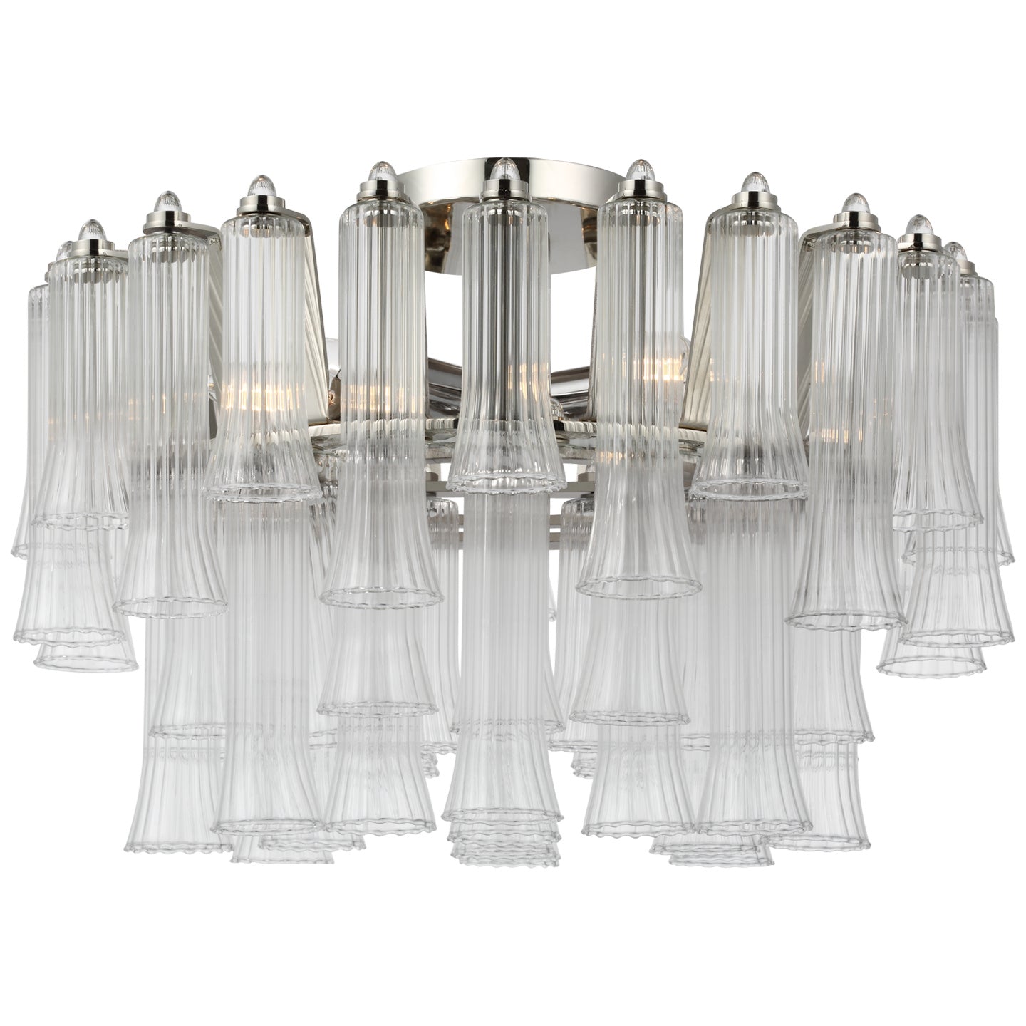 Visual Comfort Signature Canada - JN 4250PN-CG - LED Semi-Flush Mount - Lorelei - Polished Nickel