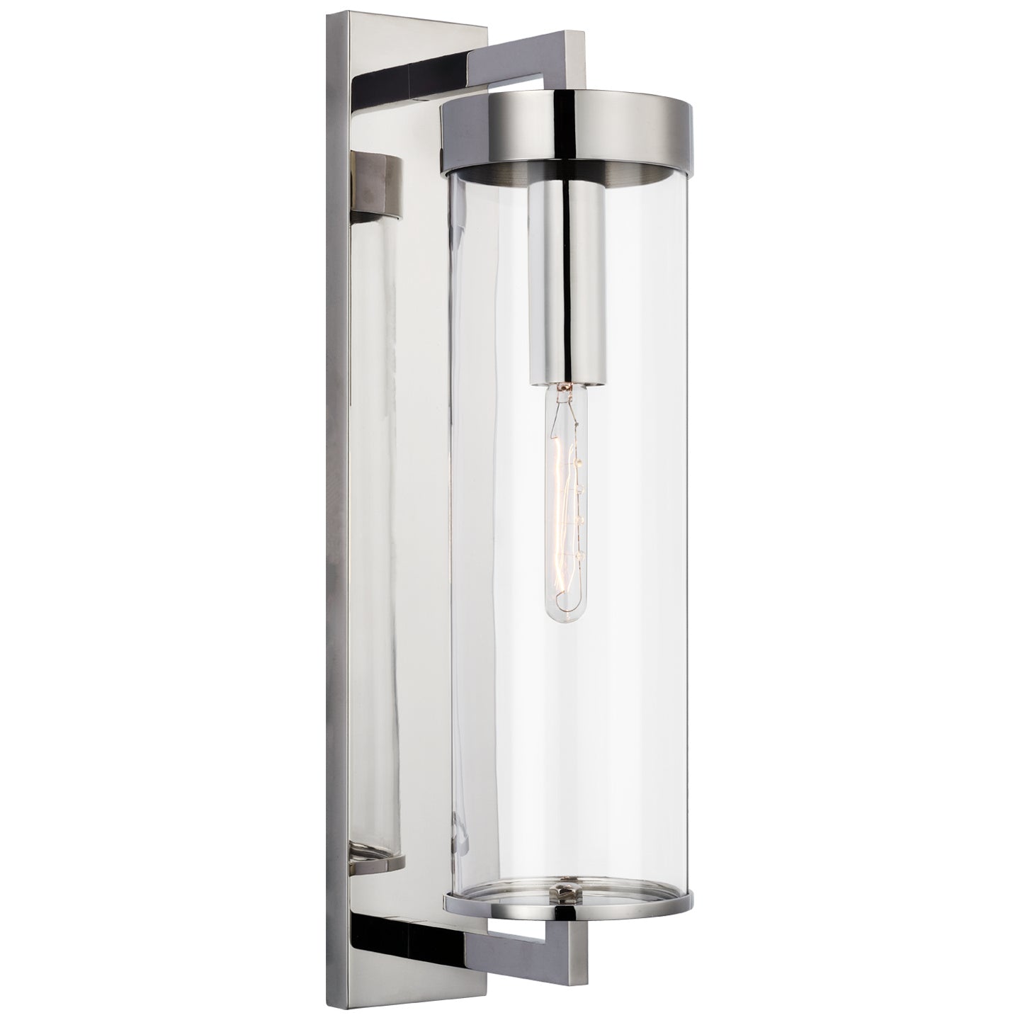 Visual Comfort Signature Canada - KW 2123PN-CG - One Light Outdoor Wall Sconce - Liaison - Polished Nickel