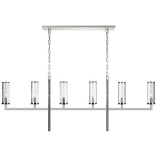 Visual Comfort Signature Canada - KW 5203PN-CG - Six Light Linear Chandelier - Liaison - Polished Nickel