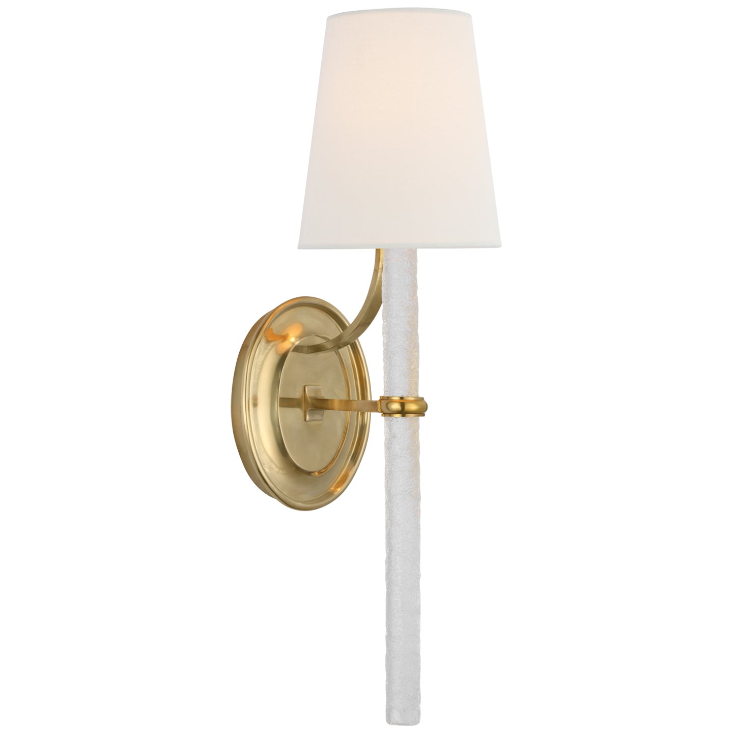 Visual Comfort Signature Canada - S 2325SB/CWG-L - LED Wall Sconce - Abigail - Soft Brass and Clear Wavy Glass