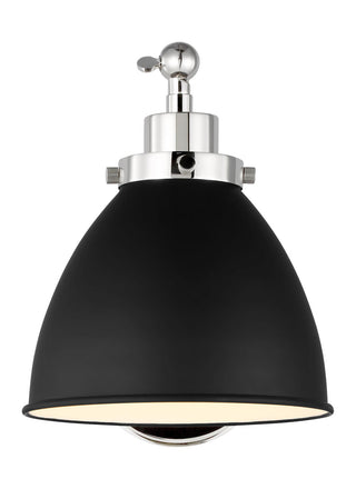 Visual Comfort Studio Canada - CW1131MBKPN - One Light Wall Sconce - Wellfleet - Midnight Black and Polished Nickel