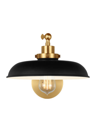 Visual Comfort Studio Canada - CW1141MBKBBS - One Light Wall Sconce - Wellfleet - Midnight Black and Burnished Brass