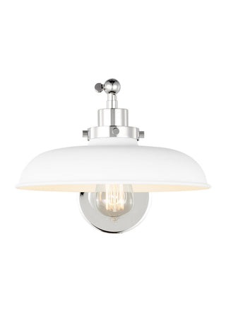 Visual Comfort Studio Canada - CW1141MWTPN - One Light Wall Sconce - Wellfleet - Matte White and Polished Nickel