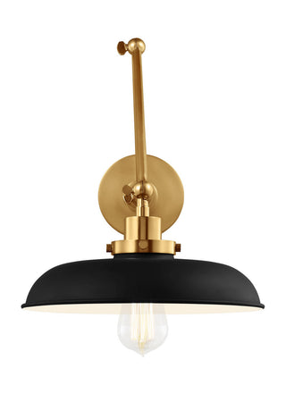 Visual Comfort Studio Canada - CW1171MBKBBS - One Light Wall Sconce - Wellfleet - Midnight Black and Burnished Brass