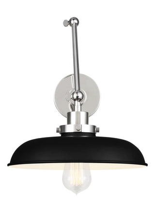 Visual Comfort Studio Canada - CW1171MBKPN - One Light Wall Sconce - Wellfleet - Midnight Black and Polished Nickel