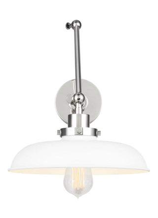 Visual Comfort Studio Canada - CW1171MWTPN - One Light Wall Sconce - Wellfleet - Matte White and Polished Nickel