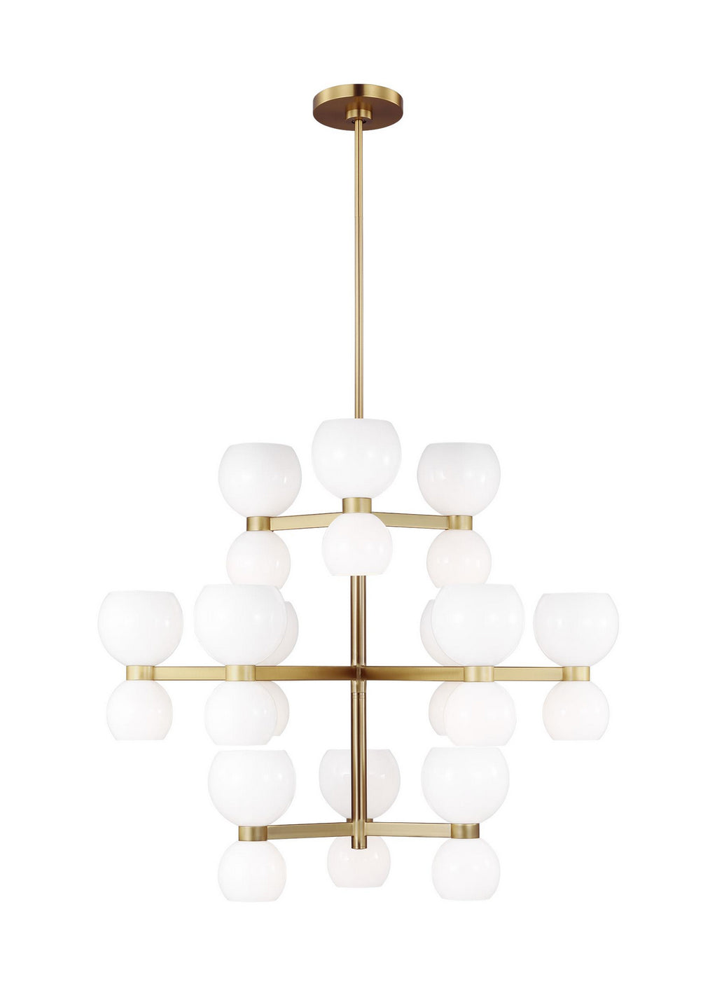 Visual Comfort Studio Canada - KSC10124BBSMG - 24 Light Chandelier - Londyn - Burnished Brass with Milk White Glass