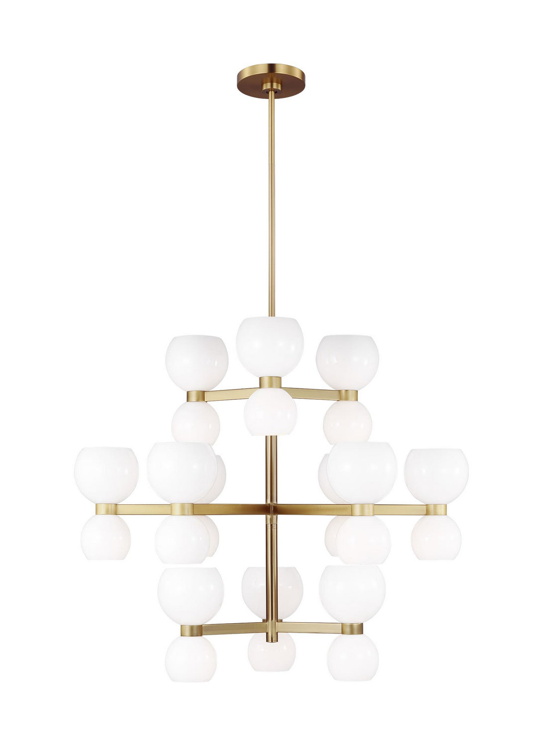 Visual Comfort Studio Canada - KSC10124BBSMG - 24 Light Chandelier - Londyn - Burnished Brass with Milk White Glass