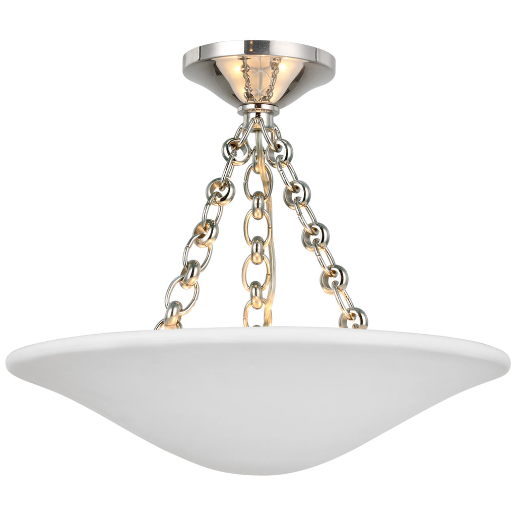 Visual Comfort Signature Canada - ARN 4425PN-PW - LED Semi Flush Mount - Mollino - Polished Nickel