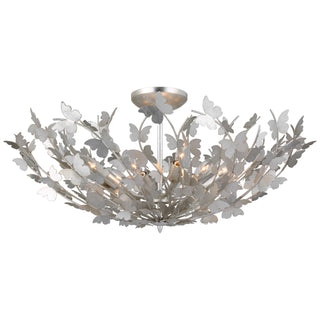 Visual Comfort Signature Canada - JN 4405BSL - LED Semi Flush Mount - Farfalle - Burnished Silver Leaf