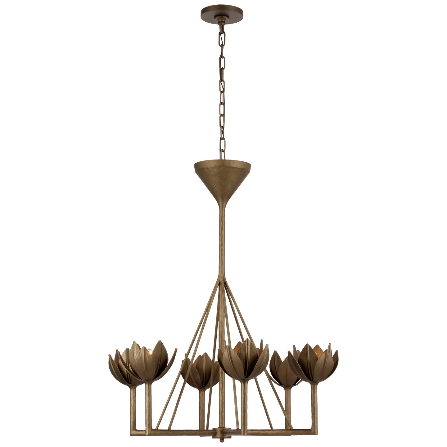 Visual Comfort Signature Canada - JN 5003ABL - Six Light Chandelier - Alberto - Antique Bronze Leaf