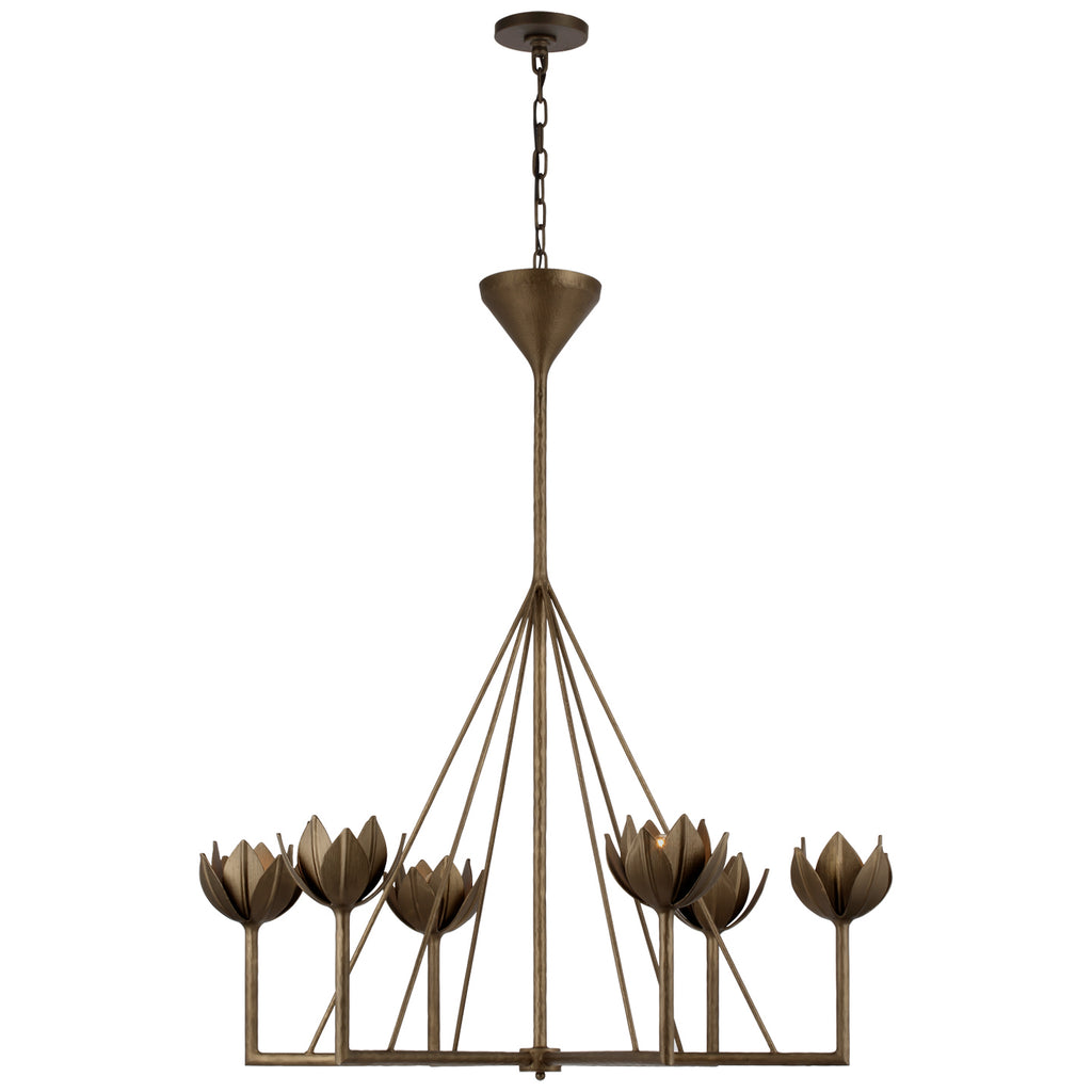 Visual Comfort Signature Canada - JN 5004ABL - Six Light Chandelier - Alberto - Antique Bronze Leaf