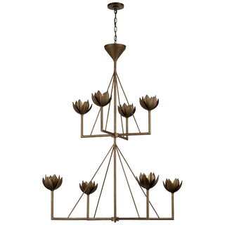 Visual Comfort Signature Canada - JN 5006ABL - Eight Light Chandelier - Alberto - Antique Bronze Leaf