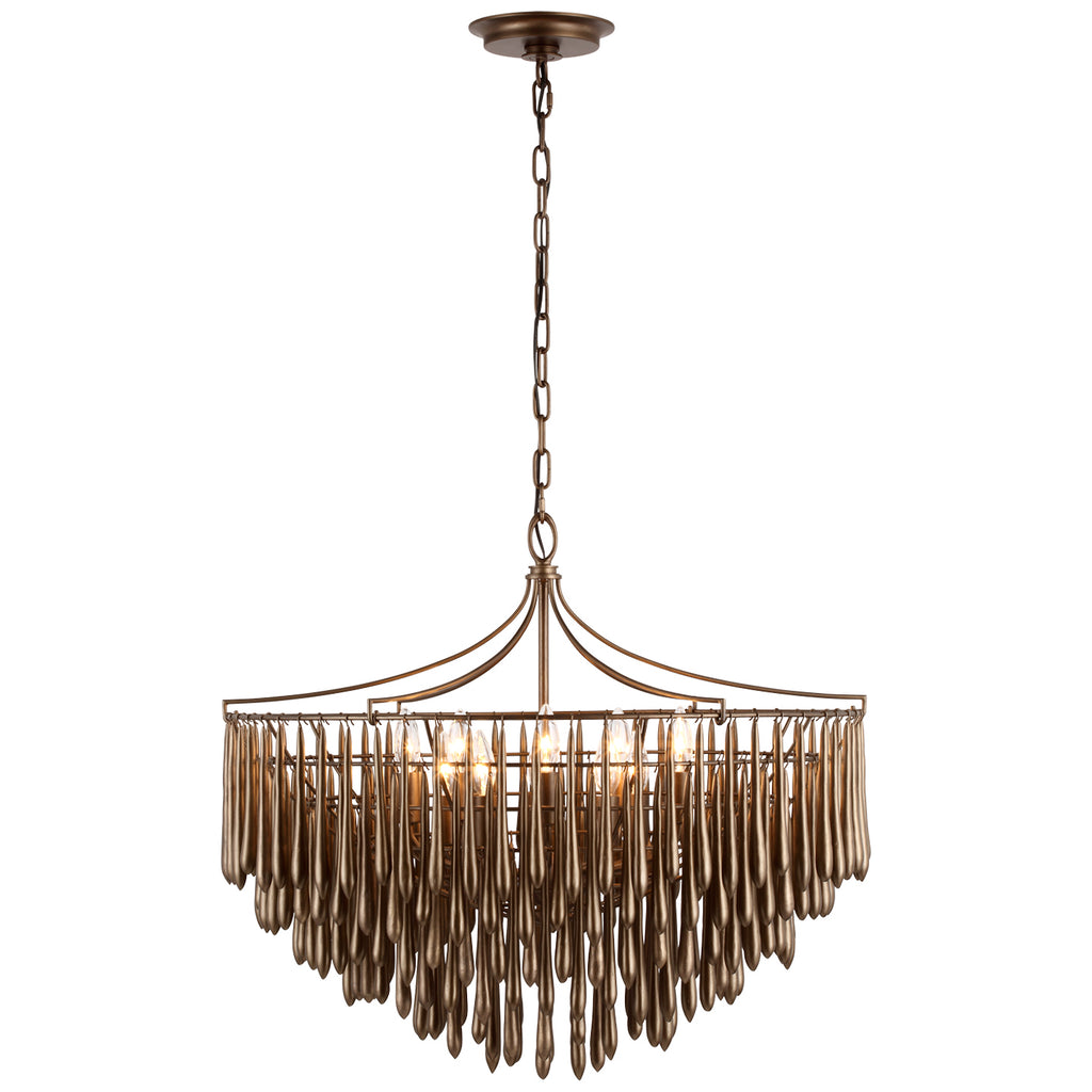 Visual Comfort Signature Canada - JN 5130ABL - LED Chandelier - Vacarro - Antique Bronze Leaf