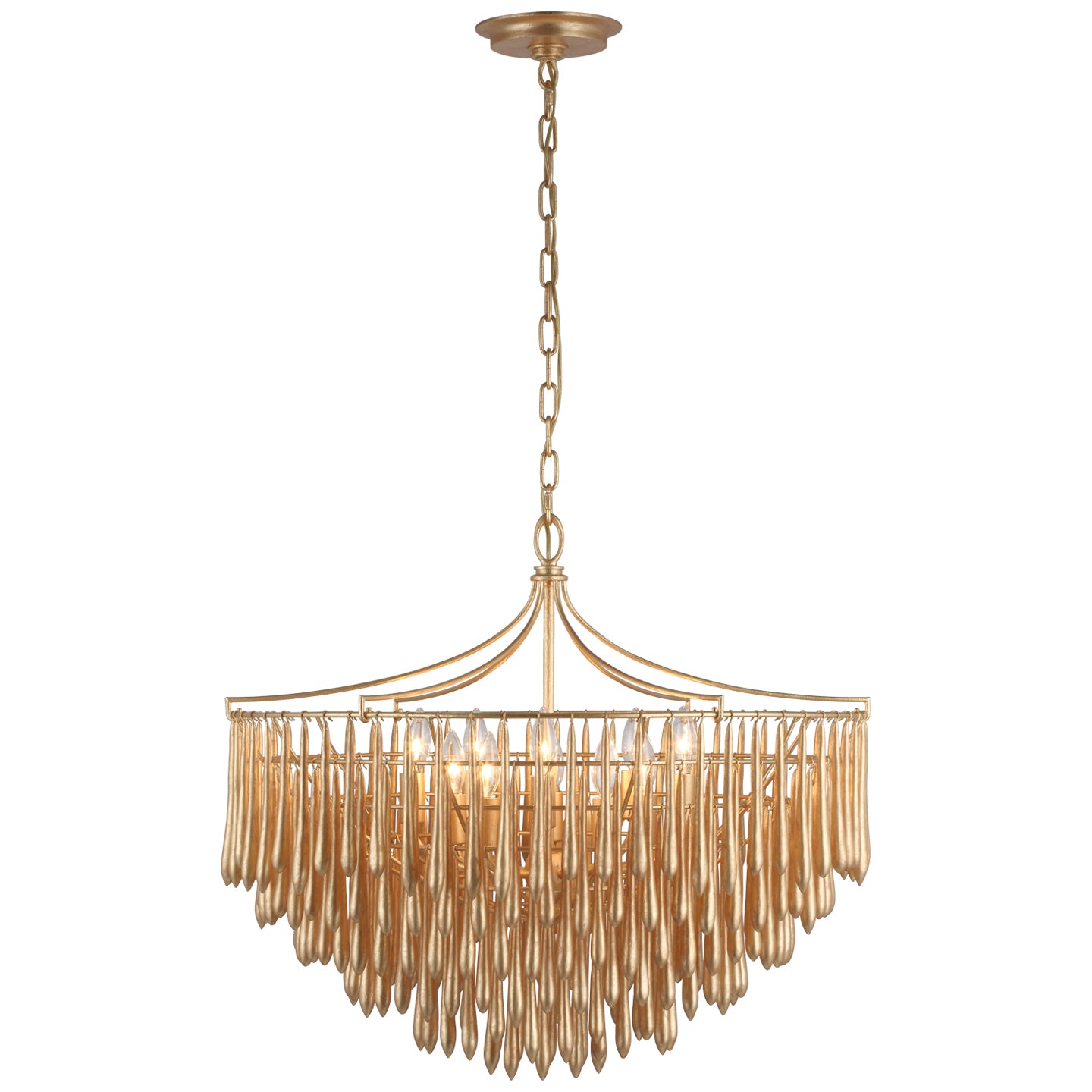 Visual Comfort Signature Canada - JN 5130AGL - LED Chandelier - Vacarro - Antique Gold Leaf