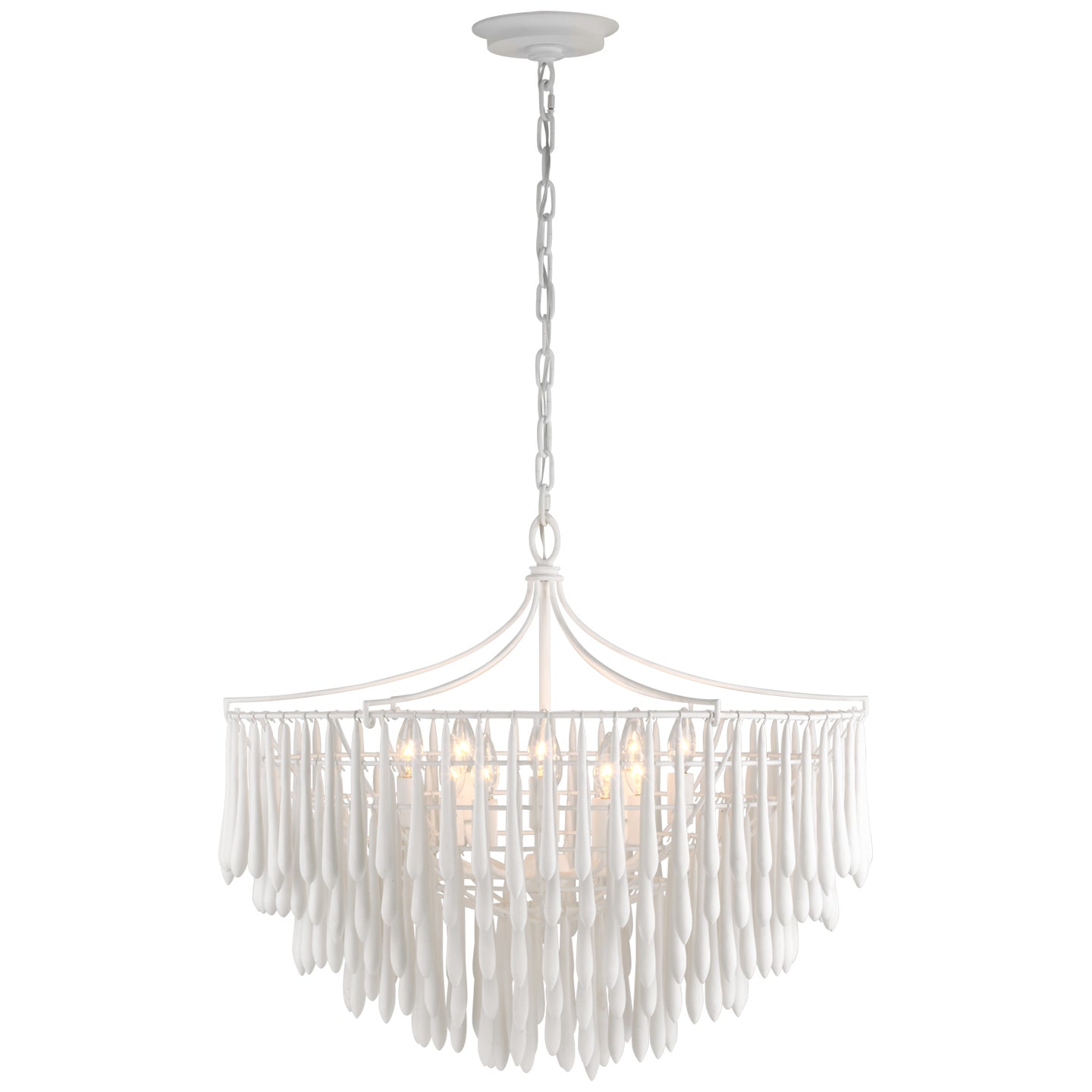 Visual Comfort Signature Canada - JN 5130PW - LED Chandelier - Vacarro - Plaster White