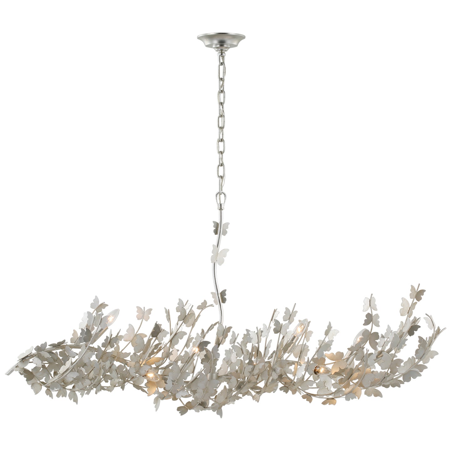 Visual Comfort Signature Canada - JN 5505BSL - LED Linear Chandelier - Farfalle - Burnished Silver Leaf