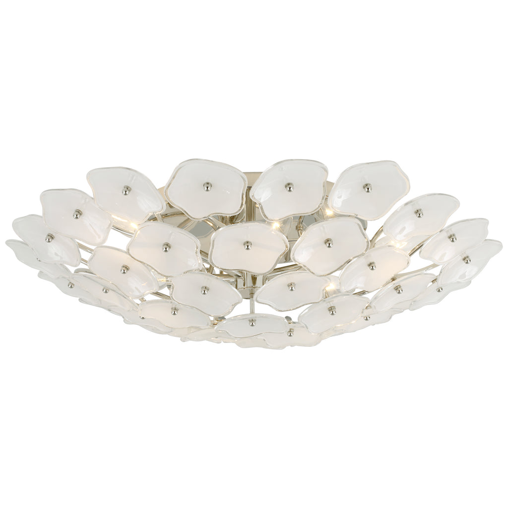 Visual Comfort Signature Canada - KS 4066PN-CRE - LED Flush Mount - Leighton - Polished Nickel