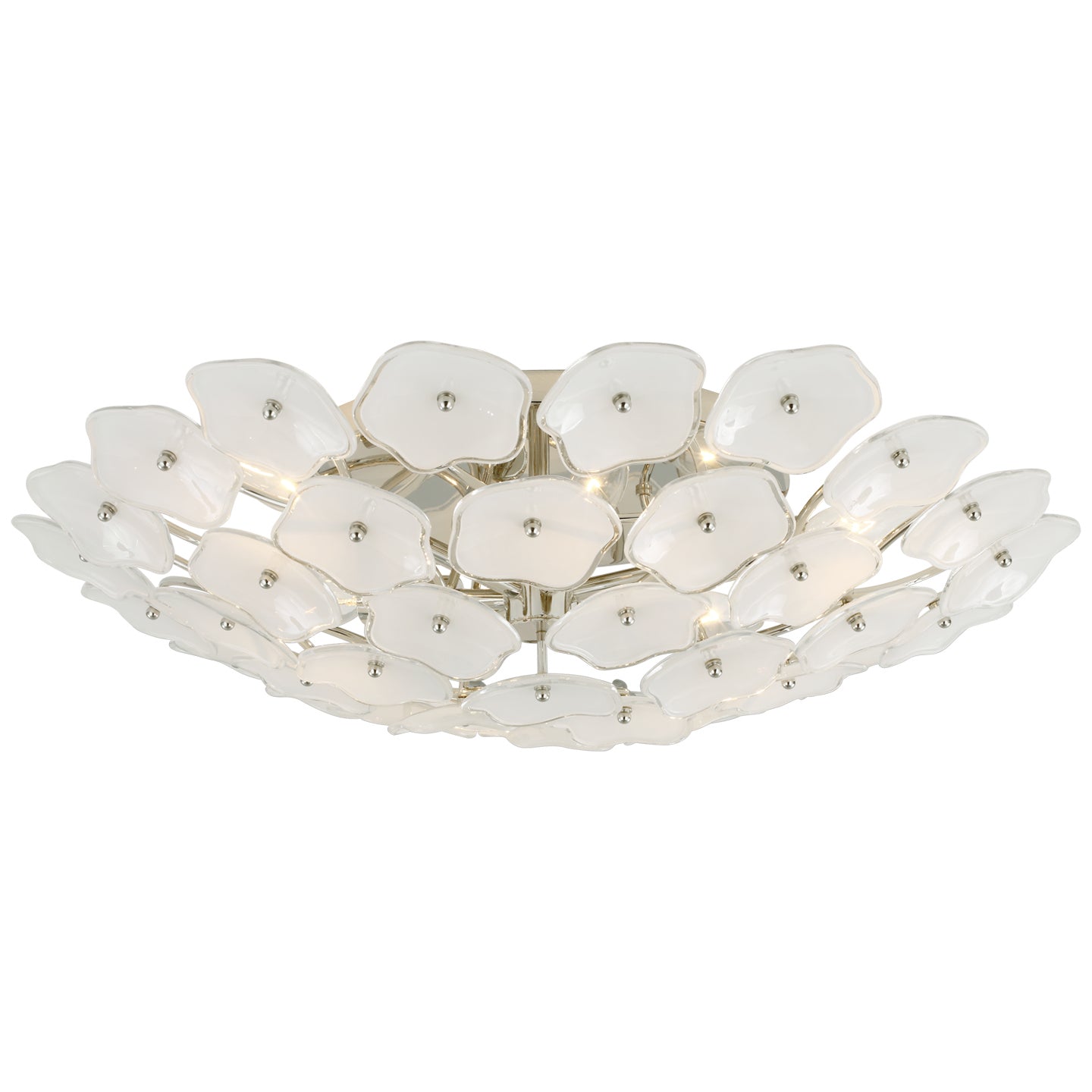 Visual Comfort Signature Canada - KS 4066PN-CRE - LED Flush Mount - Leighton - Polished Nickel