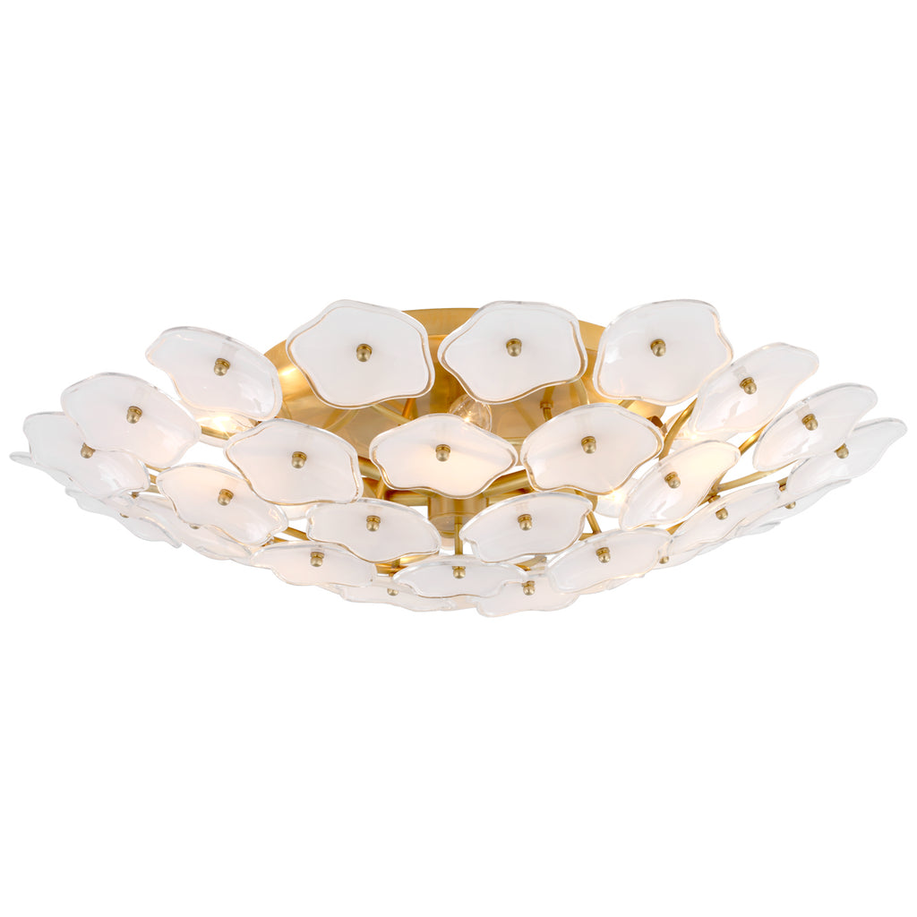 Visual Comfort Signature Canada - KS 4066SB-CRE - LED Flush Mount - Leighton - Soft Brass