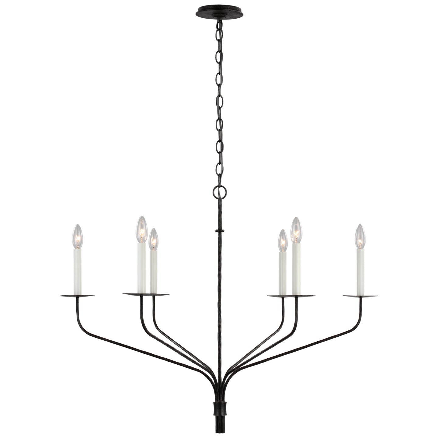 Visual Comfort Signature Canada - S 5751AI - LED Chandelier - Belfair - Aged Iron