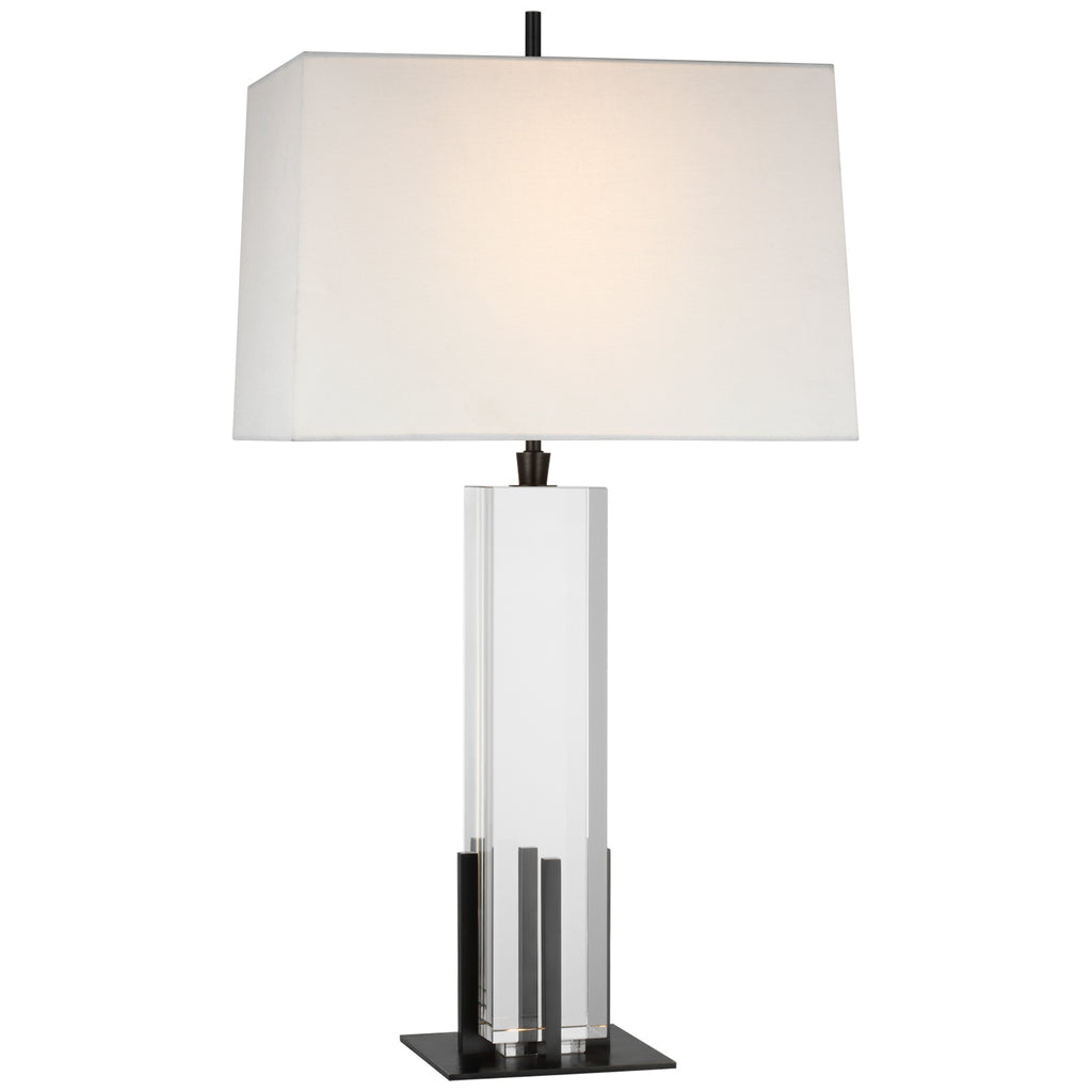 Visual Comfort Signature Canada - TOB 3920CG/BZ-L - LED Table Lamp - Gironde - Crystal and Bronze