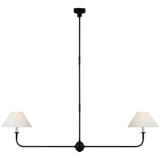 Visual Comfort Signature Canada - TOB 5455AI/EBO-L - LED Linear Pendant - Piaf - Aged Iron and Ebonized Oak