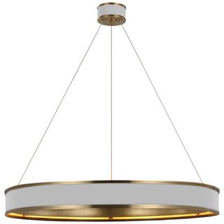 Visual Comfort Signature Canada - CHC 1616WHT/AB - LED Chandelier - Connery - Matte White and Antique-Burnished Brass