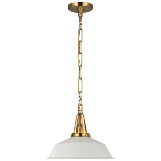 Visual Comfort Signature Canada - CHC 5461AB-WHT - LED Pendant - Layton - Antique-Burnished Brass