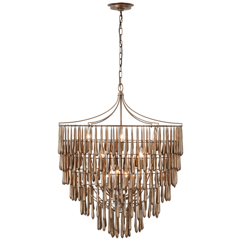 Visual Comfort Signature Canada - JN 5132ABL - LED Chandelier - Vacarro - Antique Bronze Leaf