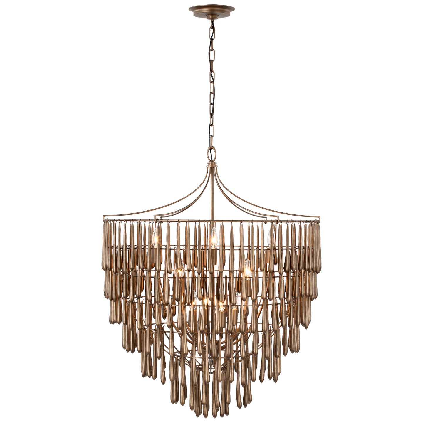 Visual Comfort Signature Canada - JN 5132ABL - LED Chandelier - Vacarro - Antique Bronze Leaf