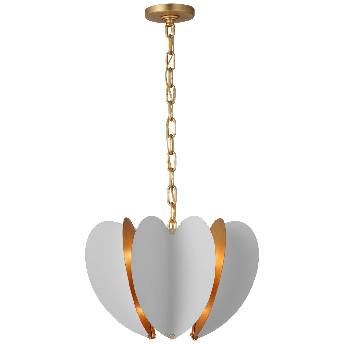 Visual Comfort Signature Canada - KS 5130WHT/G - LED Chandelier - Danes - Matte White and Gild