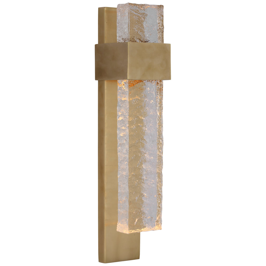 Visual Comfort Signature Canada - S 2340SB/CWG - LED Wall Sconce - Brock - Soft Brass and Clear Wavy Glass
