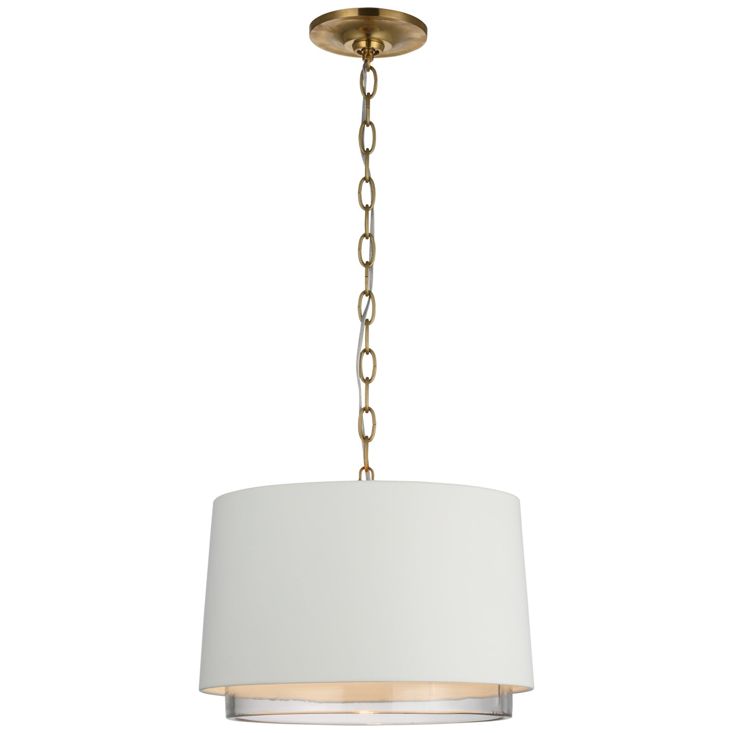 Visual Comfort Signature Canada - S 5121WHT/CG - LED Pendant - Sydney - Soft Brass