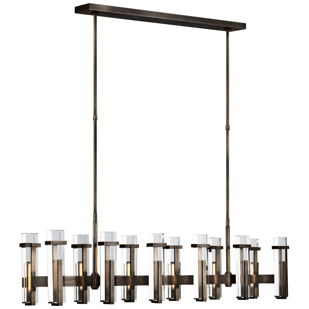 Visual Comfort Signature Canada - S 5915BZ-CG - LED Linear Chandelier - Malik - Bronze