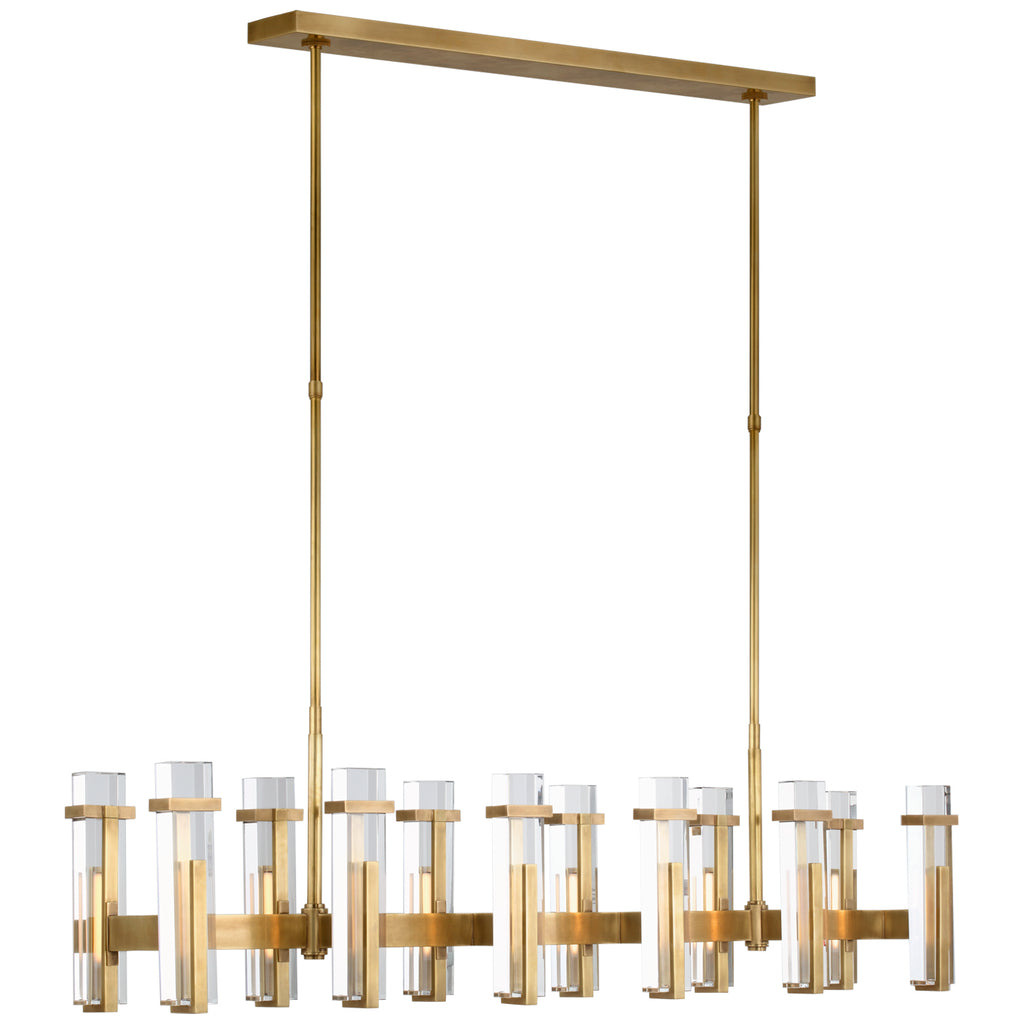 Visual Comfort Signature Canada - S 5915HAB-CG - LED Linear Chandelier - Malik - Hand-Rubbed Antique Brass