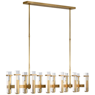 Visual Comfort Signature Canada - S 5915HAB-CG - LED Linear Chandelier - Malik - Hand-Rubbed Antique Brass