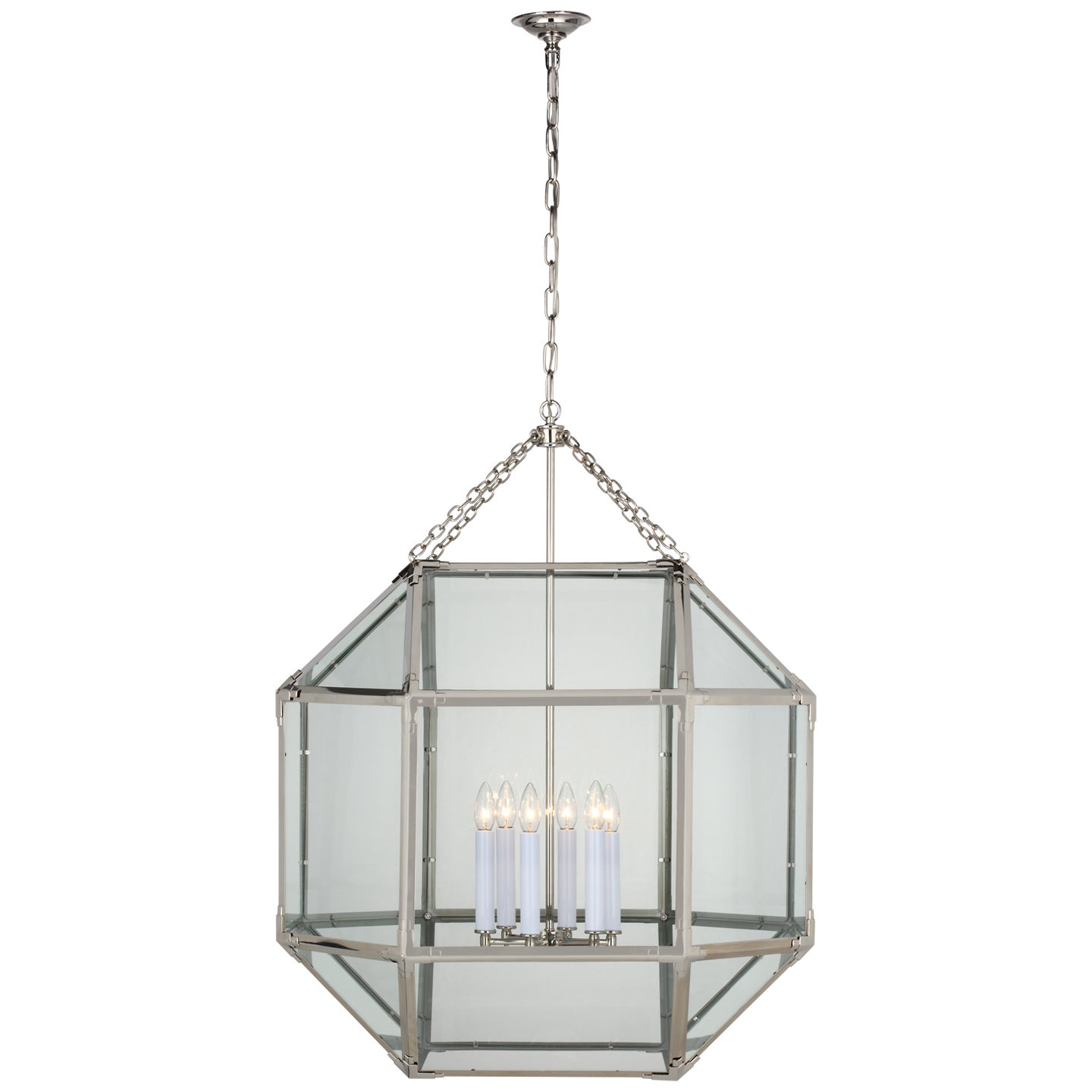 Visual Comfort Signature Canada - SK 5034PN-CG - LED Lantern - Morris - Polished Nickel