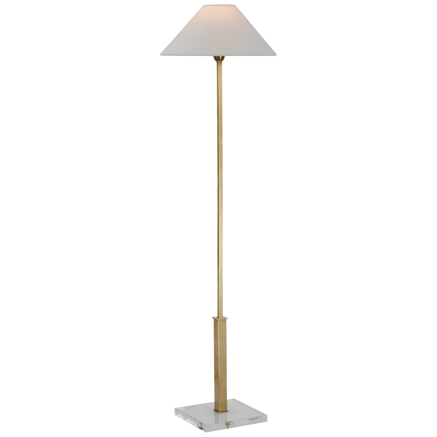 Visual Comfort Signature Canada - SP 1510HAB/CG-L - LED Floor Lamp - Asher - Hand-Rubbed Antique Brass and Crystal