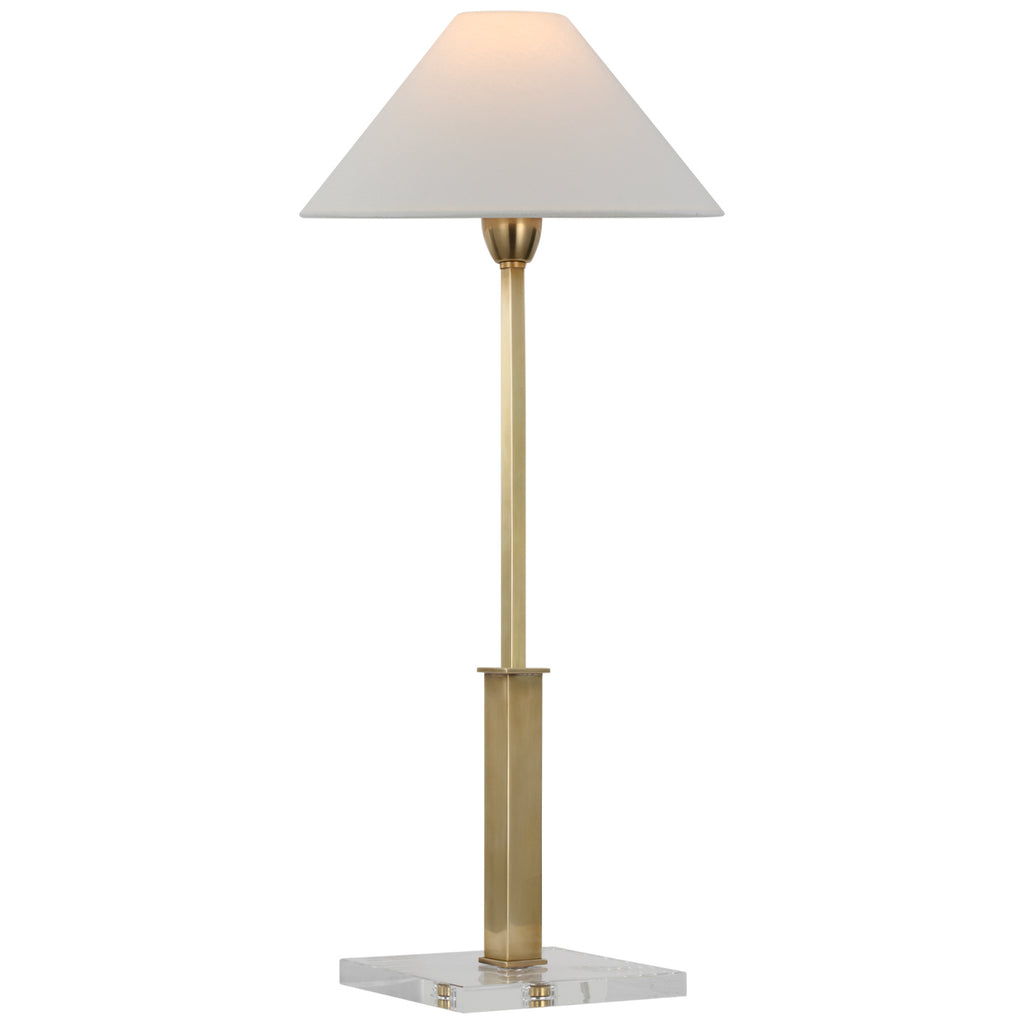 Visual Comfort Signature Canada - SP 3510HAB/CG-L - LED Table Lamp - Asher - Hand-Rubbed Antique Brass and Crystal