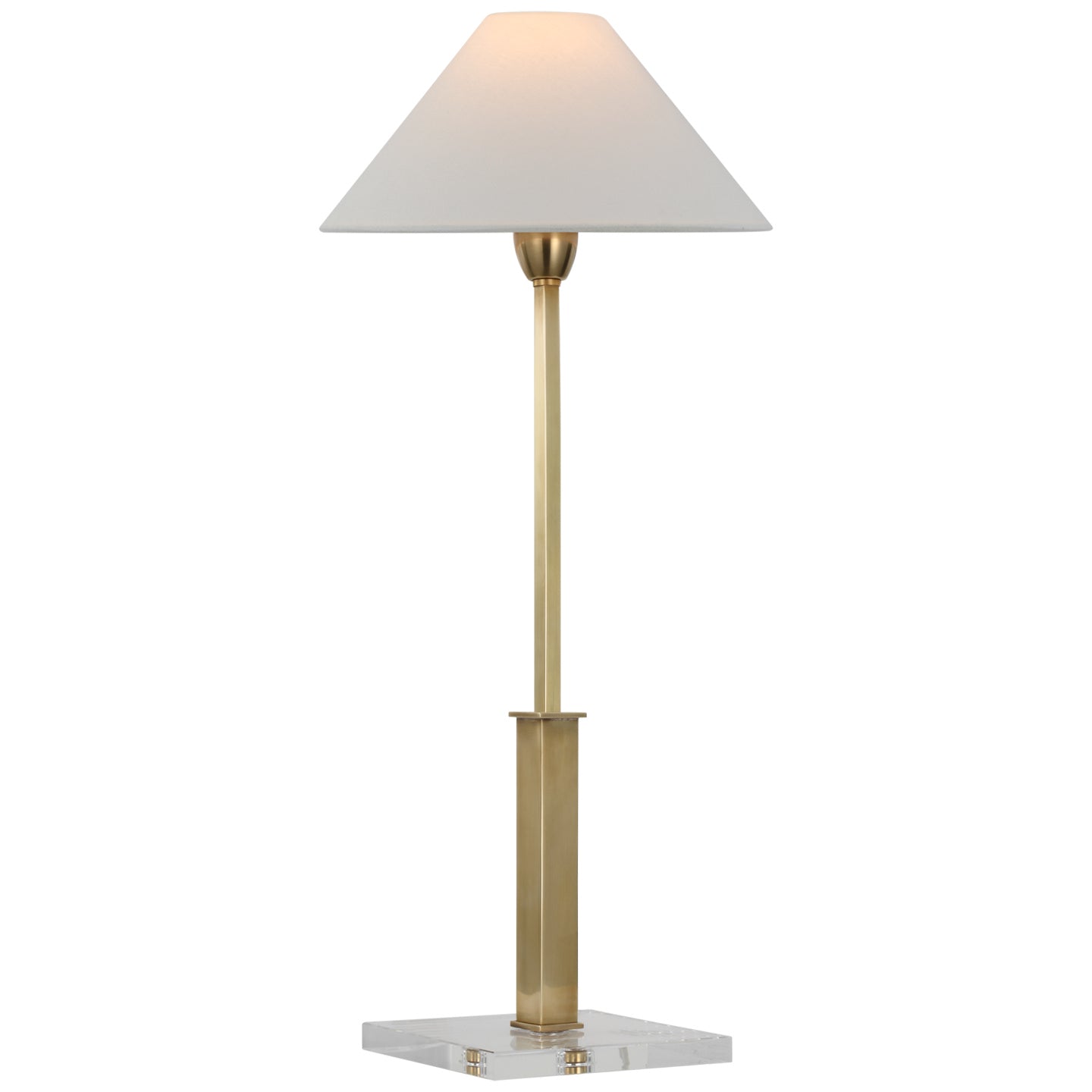 Visual Comfort Signature Canada - SP 3510HAB/CG-L - LED Table Lamp - Asher - Hand-Rubbed Antique Brass and Crystal