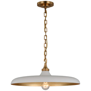 Visual Comfort Signature Canada - TOB 5115HAB-PW - LED Pendant - Piatto - Hand-Rubbed Antique Brass