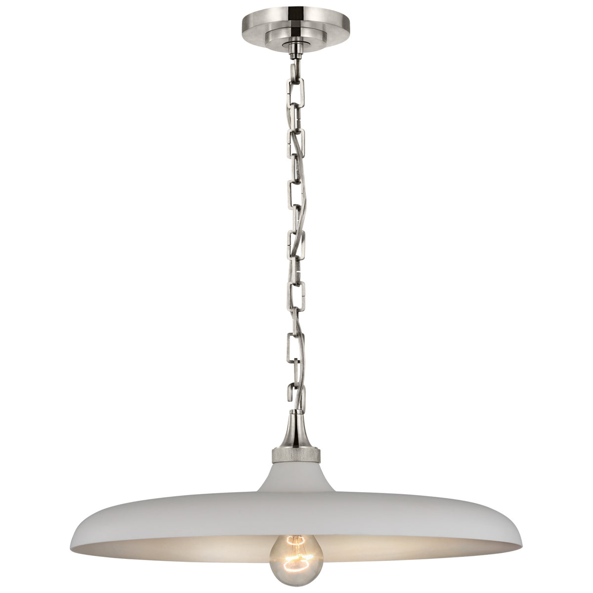 Visual Comfort Signature Canada - TOB 5115PN-PW - LED Pendant - Piatto - Polished Nickel