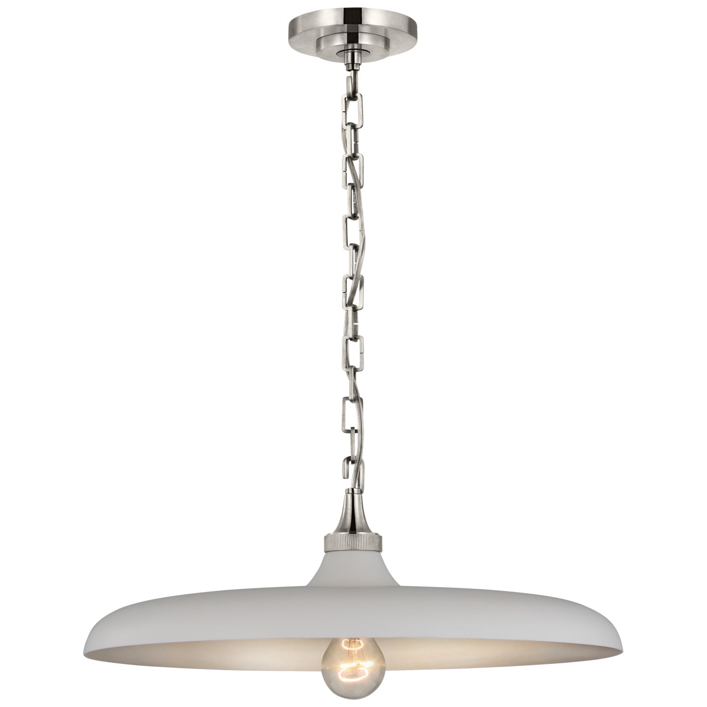 Visual Comfort Signature Canada - TOB 5115PN-PW - LED Pendant - Piatto - Polished Nickel