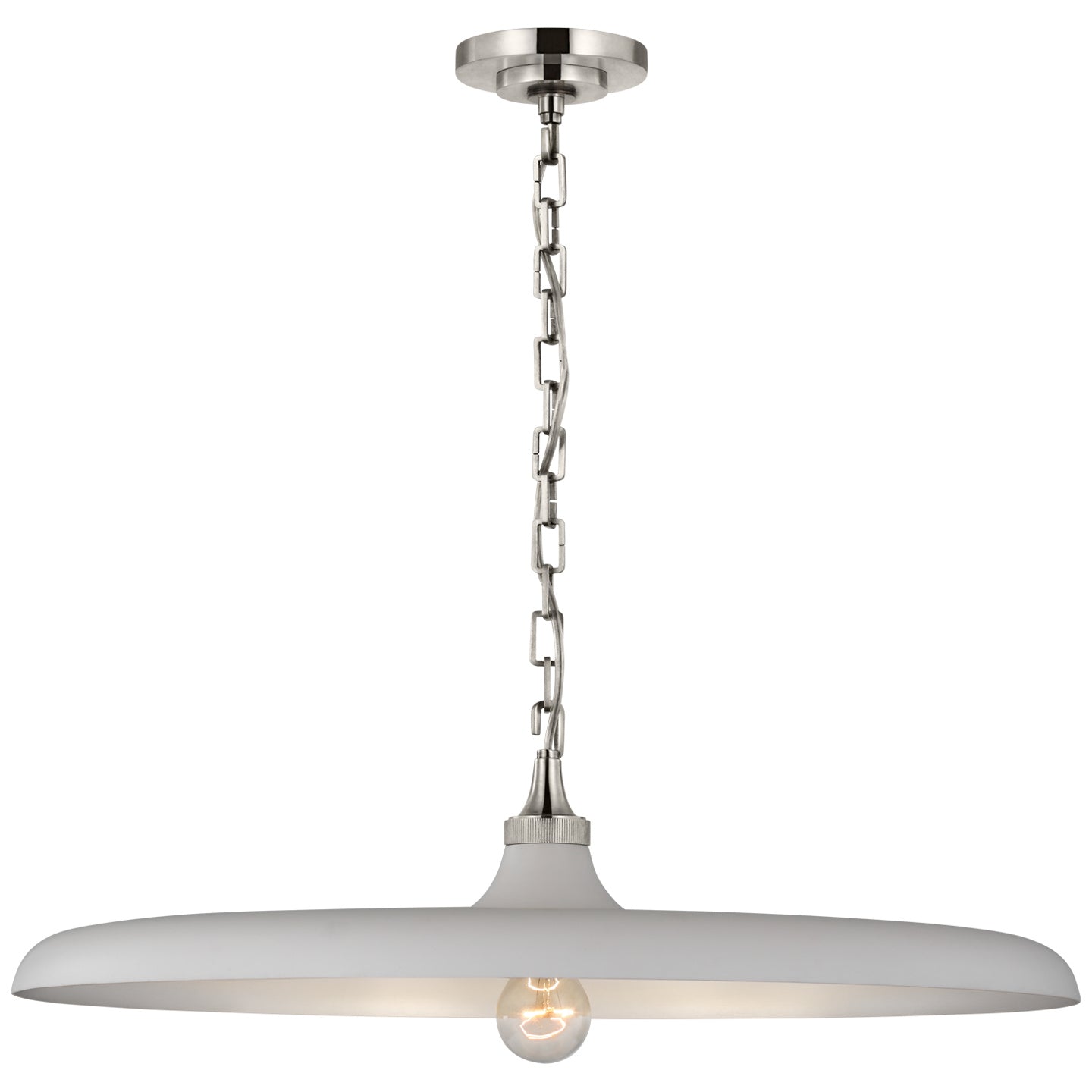 Visual Comfort Signature Canada - TOB 5116PN-PW - LED Pendant - Piatto - Polished Nickel
