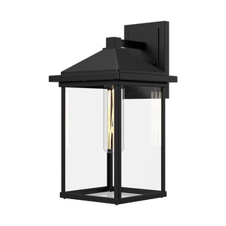 Alora Canada - EW552007BKCL - One Light Exterior Wall Mount - Larchmont - Clear Glass/Textured Black