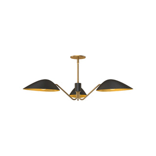 Alora Canada - PD550336MBAG - Three Light Pendant - Oscar - Aged Gold/Matte Black